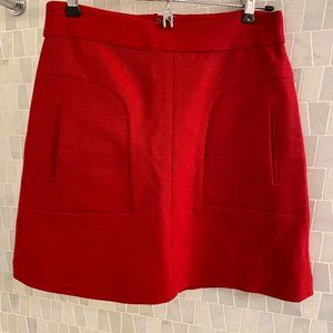 Red Anthropologie mini skirt, Size: 4